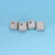 Www is spelled with keyboard keys.