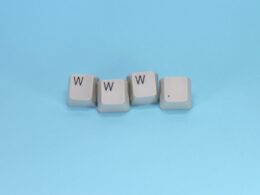Www is spelled with keyboard keys.